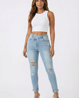 111 Distressed Skinny Jeans