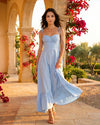 Tie-Strap Sweetheart Cotton Maxi Dress