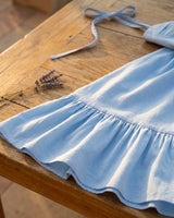 Tie-Strap Sweetheart Cotton Maxi Dress
